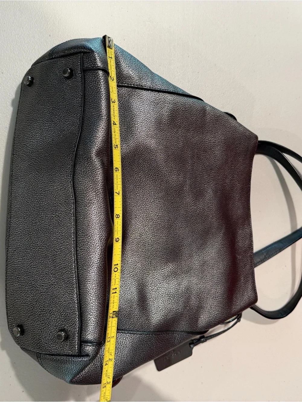 Coach Black Pebbled Leather Messenger Bag